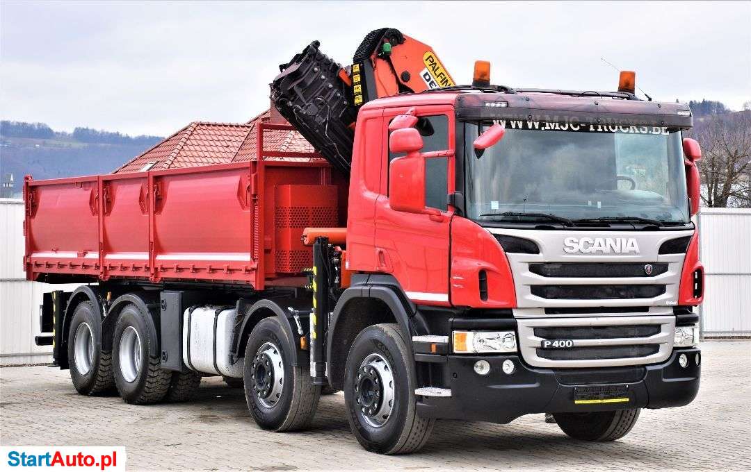 Scania P400 WYWROTKA 6,20m + HDS + PILOT * 8×4 *