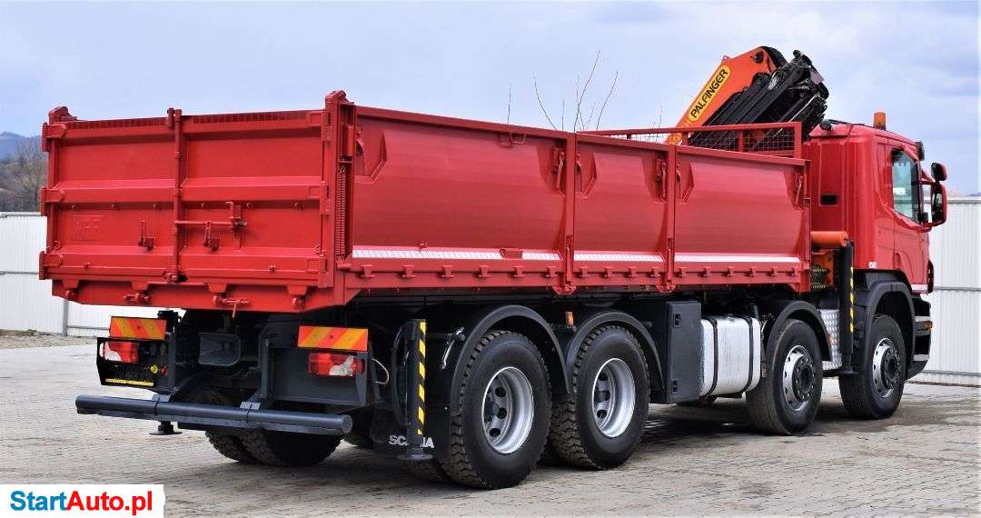 Scania P400 WYWROTKA 6,20m + HDS + PILOT * 8×4 *