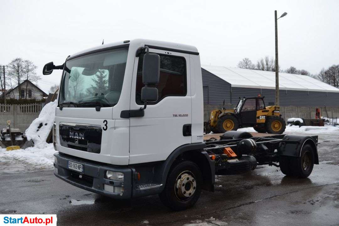 MAN TGL 12.220 10.220 Rama Do Zabudowy Niski Przebieg Blokada Mostu Klima 12.180 Możliwość Montażu Dowolnej Zabudowy Nowy 3-Stronny Wywrot Kiper Wywrotka HDS