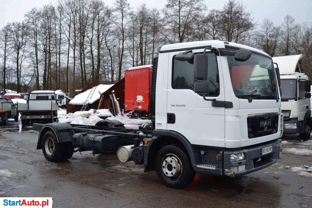 MAN TGL 12.220 10.220 Rama Do Zabudowy Niski Przebieg Blokada Mostu Klima 12.180 Możliwość Montażu Dowolnej Zabudowy Nowy 3-Stronny Wywrot Kiper Wywrotka HDS