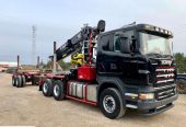 Scania R580 KM V8 6×4 Z Dzwigiem Do Drewna Diebolt SPROWADZONA