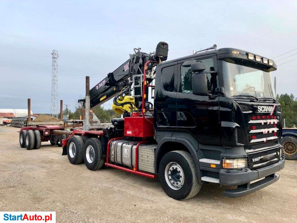 Scania R580 KM V8 6×4 Z Dzwigiem Do Drewna Diebolt SPROWADZONA