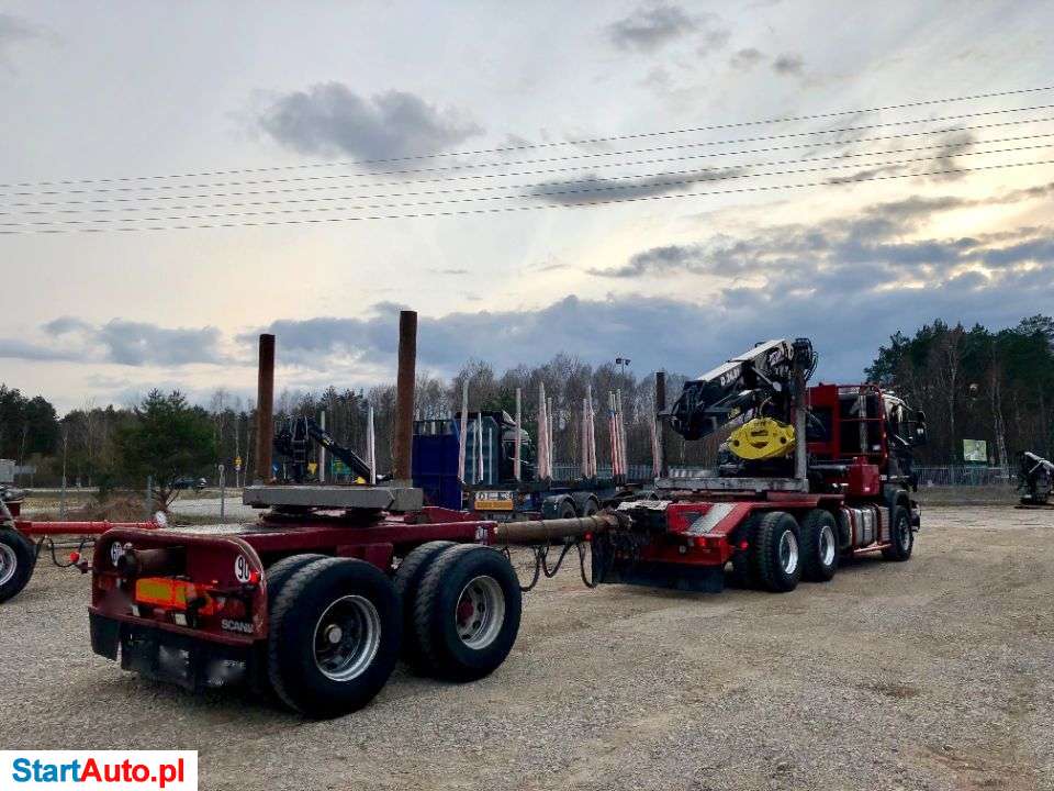 Scania R580 KM V8 6×4 Z Dzwigiem Do Drewna Diebolt SPROWADZONA