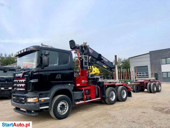 Scania R580 KM V8 6×4 Z Dzwigiem Do Drewna Diebolt SPROWADZONA