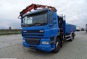 DAF CF 85.410 / 6X2 / 473 TKM / PAKA Z BURTAMI + HDS / STAN BDB / / /