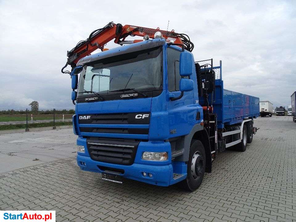 DAF CF 85.410 / 6X2 / 473 TKM / PAKA Z BURTAMI + HDS / STAN BDB / / /