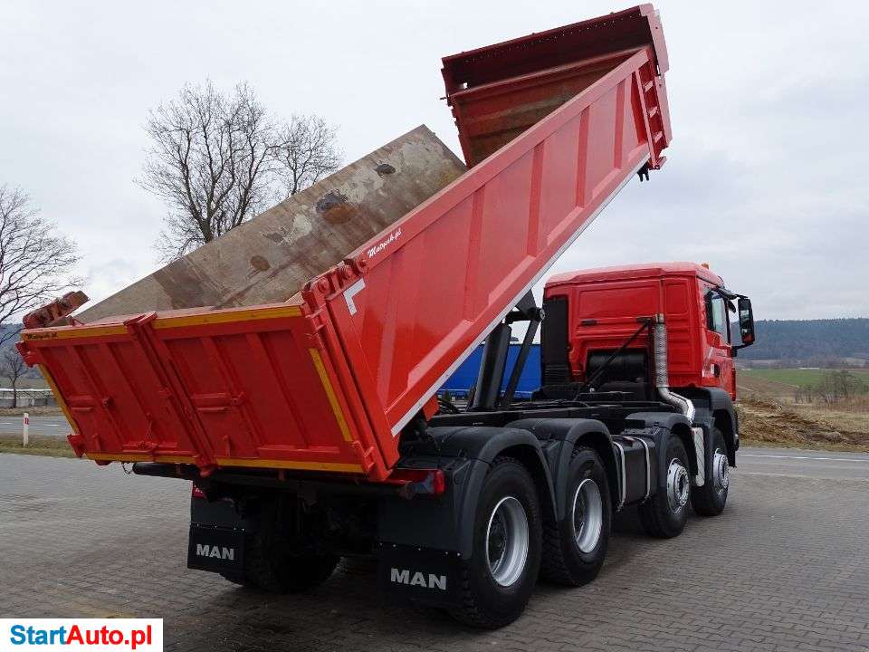MAN TGS 35. 360 / 8 X 4 / WYWROTKA / HYDROBURTA / MANUAL / 2 STRONNY WYWROT /