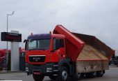 MAN TGS 35. 360 / 8 X 4 / WYWROTKA / HYDROBURTA / MANUAL / 2 STRONNY WYWROT /