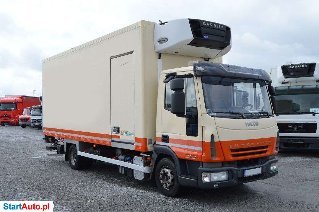 Iveco EUROCARGO 100E18 CARRIER XARIOS CHŁODNIA IZOTERMA MROŹNIA + ROLETA + DRZWI BOCZNE + WINDA CHOWANA POD SPÓD