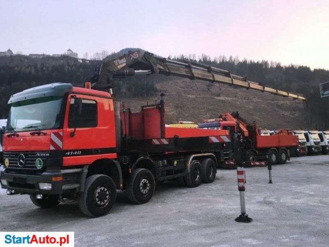 Mercedes-Benz 4140 8X6 Żuraw HIAB 700 8×8 HDS Z Koszem Roboczym