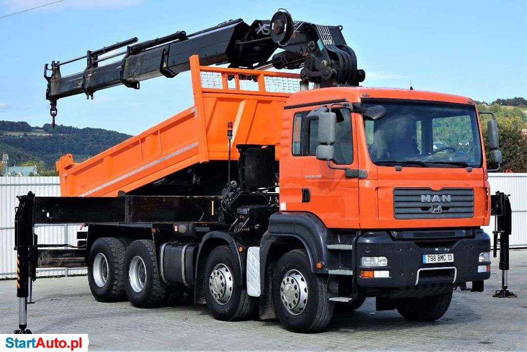 MAN TGA 35.400 Wywrotka 5,00 M + HDS HIAB 600 * 8×4!