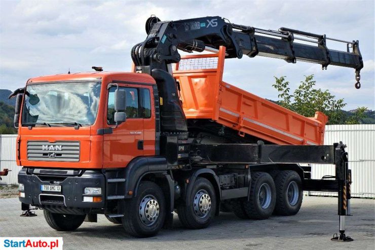 MAN TGA 35.400 Wywrotka 5,00 M + HDS HIAB 600 * 8×4!
