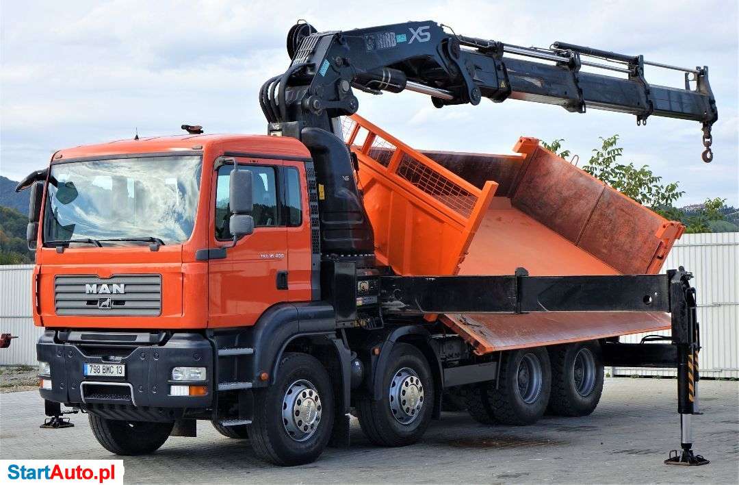 MAN TGA 35.400 Wywrotka 5,00 M + HDS HIAB 600 * 8×4!