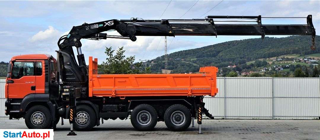 MAN TGA 35.400 Wywrotka 5,00 M + HDS HIAB 600 * 8×4!
