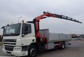 DAF CF 310 / 4 X 2 / SKRZYNIOWY – 6,6 M / HDS ZA KABINĄ / PALFINGER PK 18002 / 5 X WYSUW- 17 M /