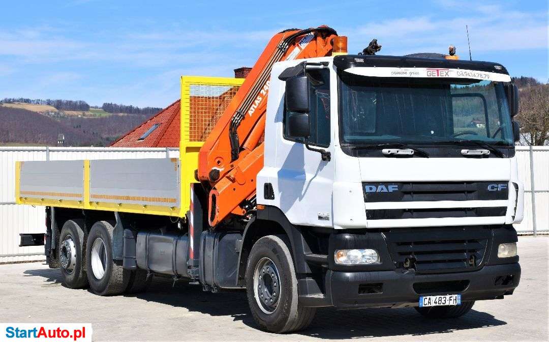DAF CF 85.380 Skrzynia 6,40m+ATLAS 240.E-A6+PILOT!