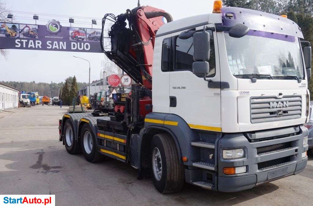 MAN TGA 26.390 6×4 HMF 4220 K4+2 HDS Żuraw CIĄGNIK SIODŁOWY