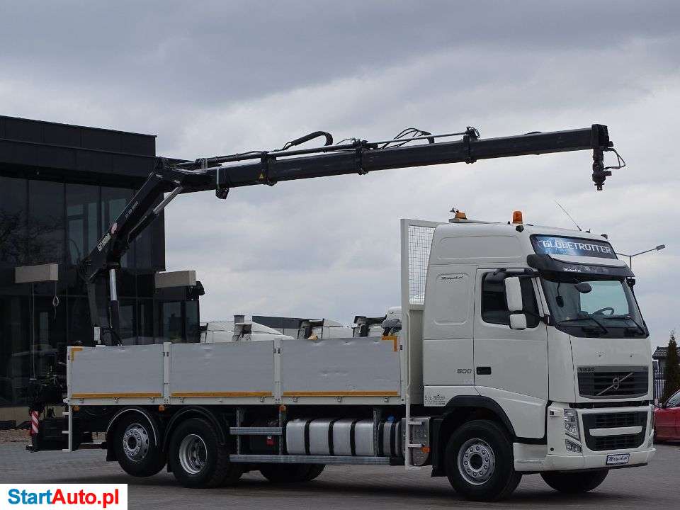 Volvo FH 500 / 6 X 2 / SKRZYNIOWY – 6,8 M / HDS HIAB 166 – 10,3 M / STEROWANIE RADIOWE / OŚ PODNOSZONA / E 5 EEV /