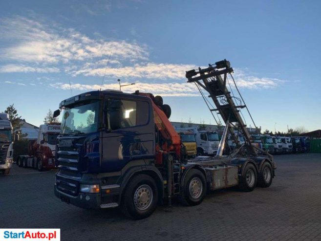 Scania R 480 8×4 HMF 20T Hakowiec