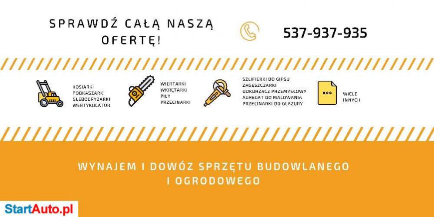 Kosiarka z napędem/ Sekator spalinowy / Kosa spalinowa WYNAJEM