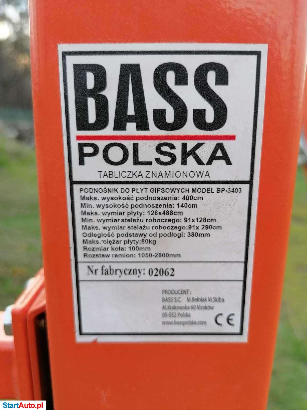 NOWY Podnośnik do płyt kartongips OSB BASS Polska