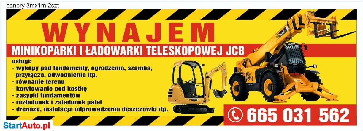 Wynajem minikoparki/Usługi minikoparką