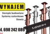 Stemple PROMOCJA 5zł/szt na m-c szalunki doki podpory TANIO, wynajem