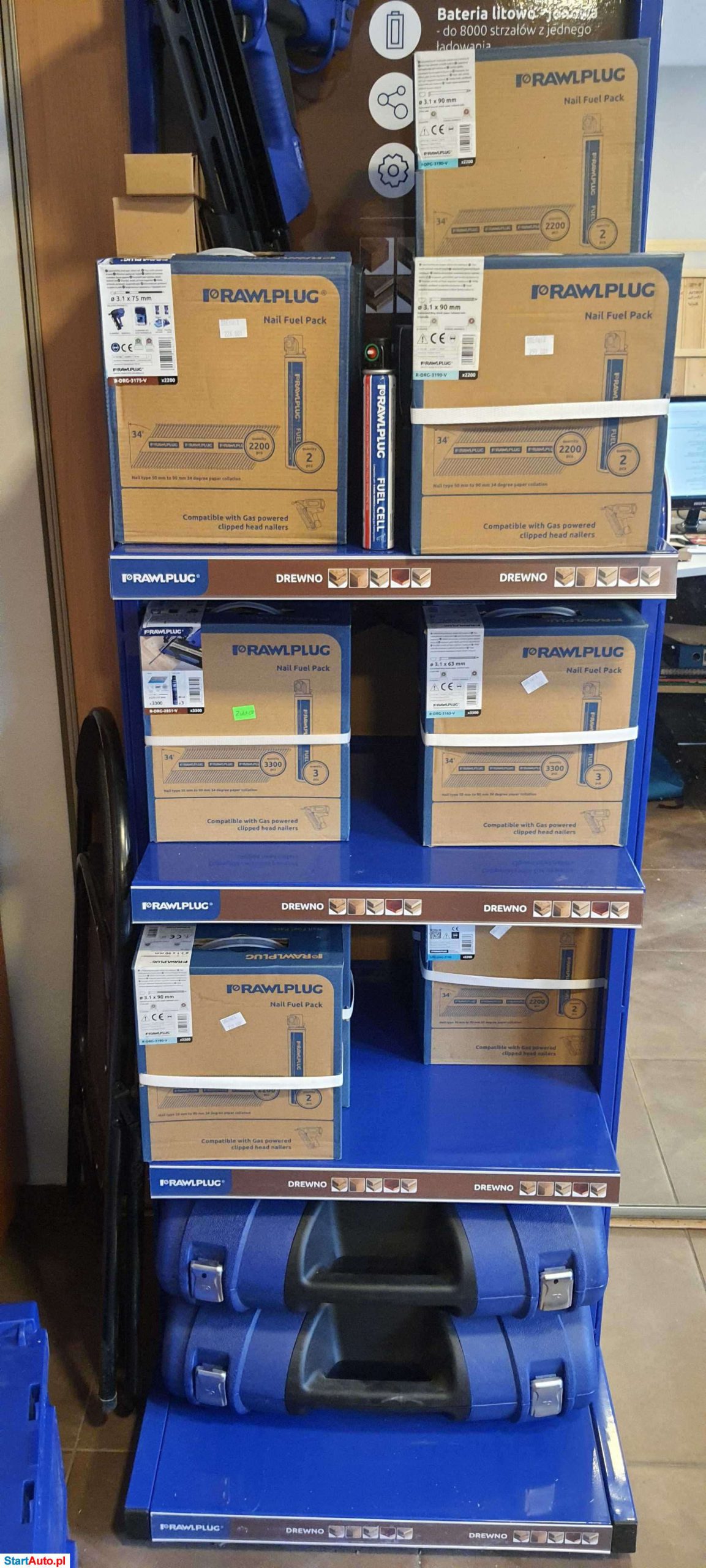 Gwoździarka Rawlplug WW90II wynajem tydzień (Wolne terminy!)