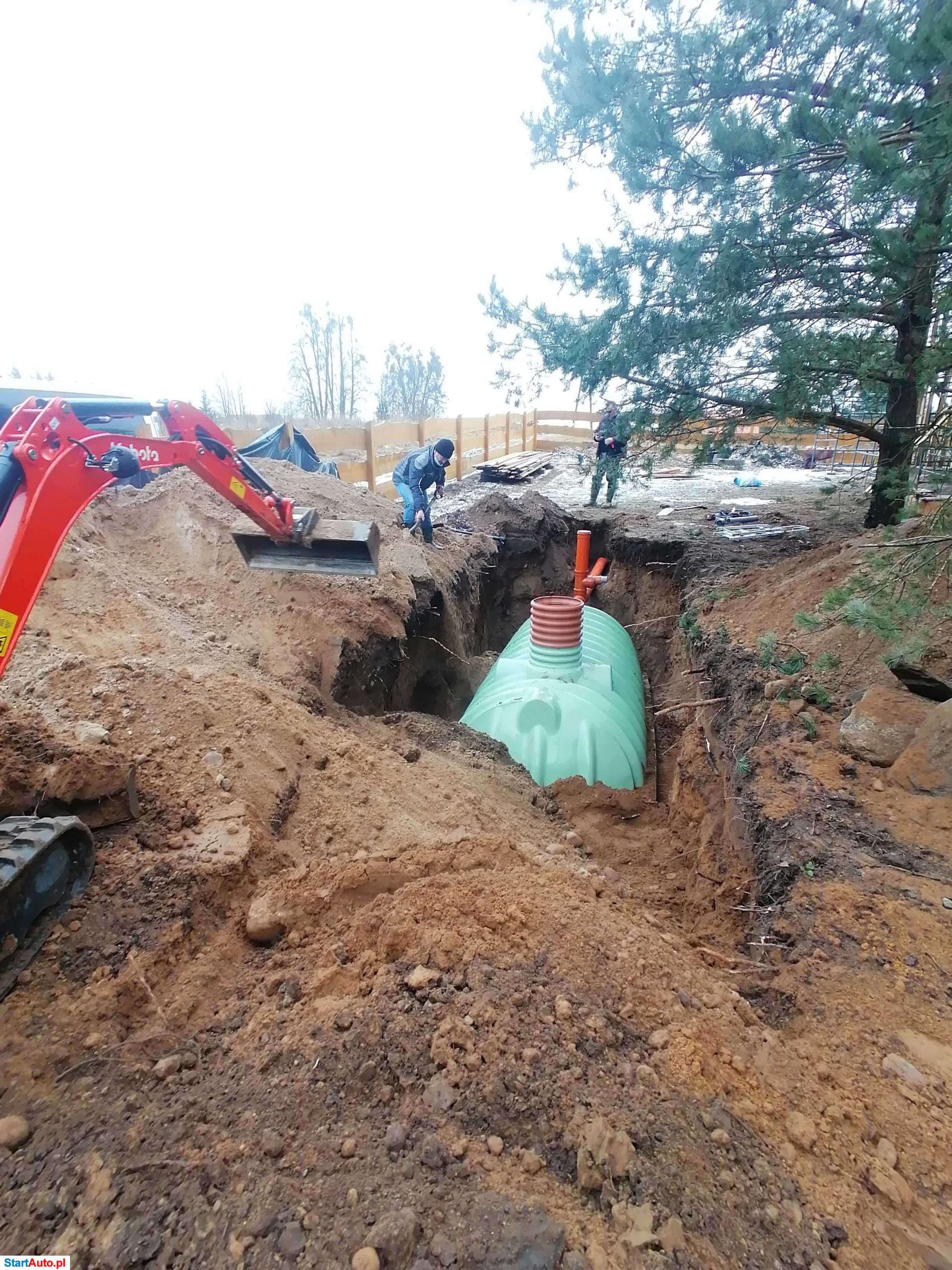 wynajem minikoparki z operatorem mrągowo, koparka łańcuchowa