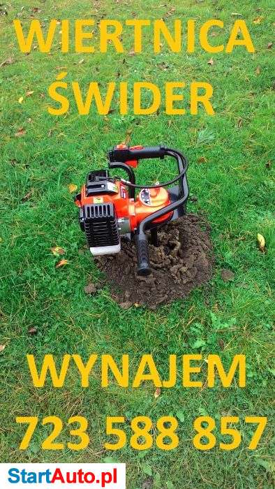 wiertnica świder spalinowy zagęszczarka wibrator rusztowanie wynajem