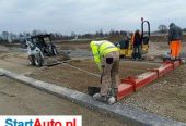 Łata stalowa profilująca do dróg, placów, wynajem Wrocław ,Długołęka