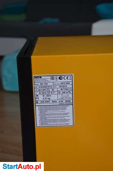 wynajem osuszacz powietrza 47l./dobę POMIAR + DOWÓZ GRATIS