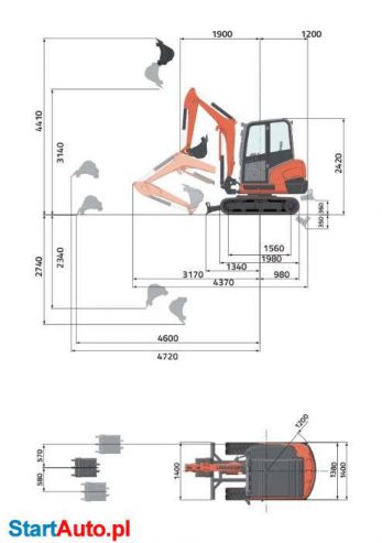 WYNAJEM Minikoparka 3t i 4t – Kubota – Prace Ziemne – Śląsk, Mikołów