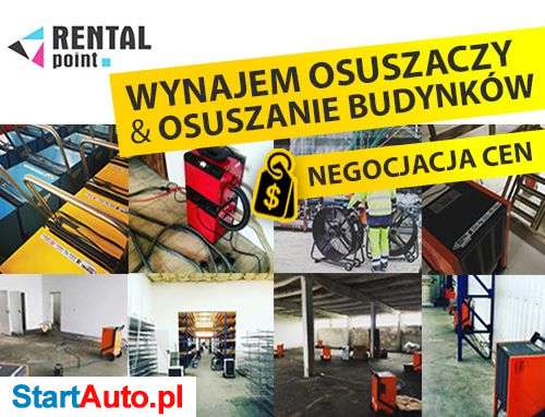 WYNAJEM Wypożyczalnia OSUSZACZY, Osuszanie BUDYNKÓW, ścian, po zalaniu