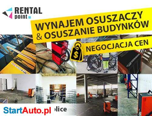 WYNAJEM Wypożyczalnia OSUSZACZY, Osuszanie BUDYNKÓW, ścian, po zalaniu