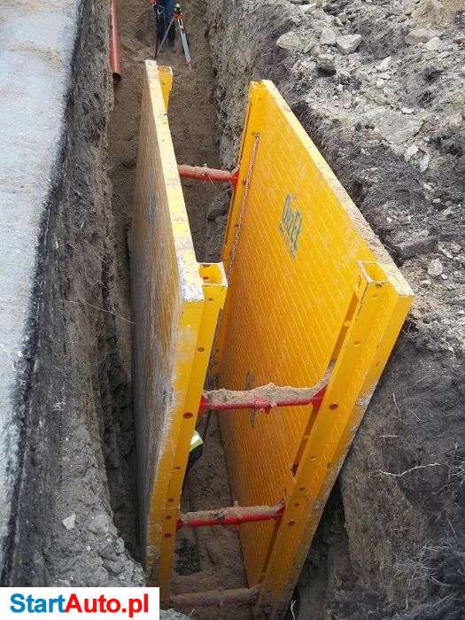 Szalunki obudowy zabezpieczenia do wykopów wynajem