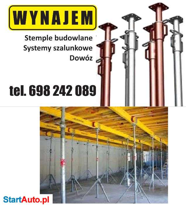 Stemple PROMOCJA 5zł/szt na m-c szalunki doki podpory TANIO, wynajem