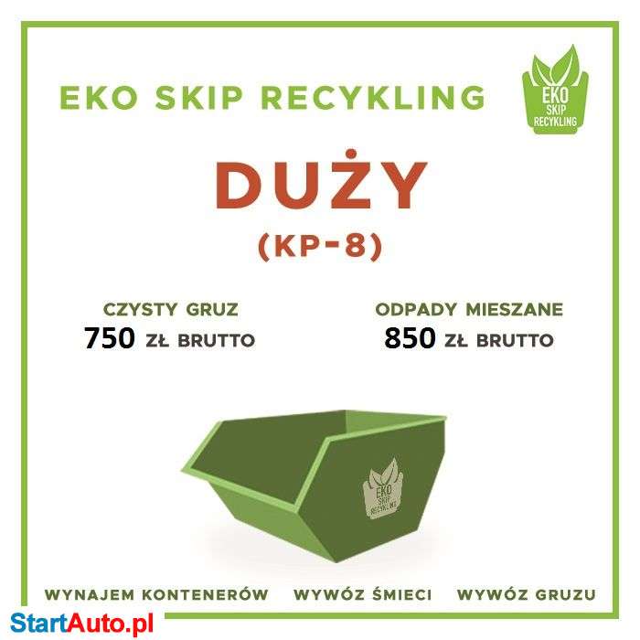 Wywóz gruzu, wywóz śmieci, wynajem kontenerów duże i małe kontenery
