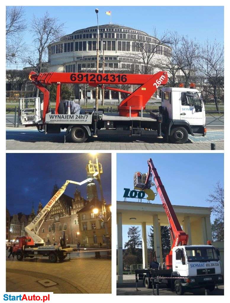 Podnośnik koszowy 20/25/26/30m. Podnośniki Wynajem – Wrocław