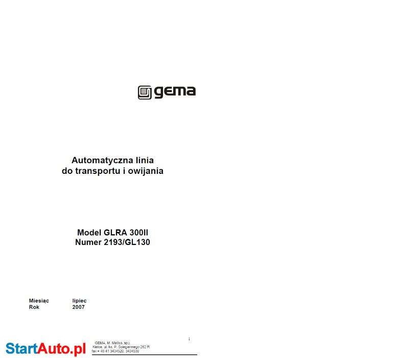 Automatyczna linia do transportu i owijarka palet GEMA Mode GLRA 300II