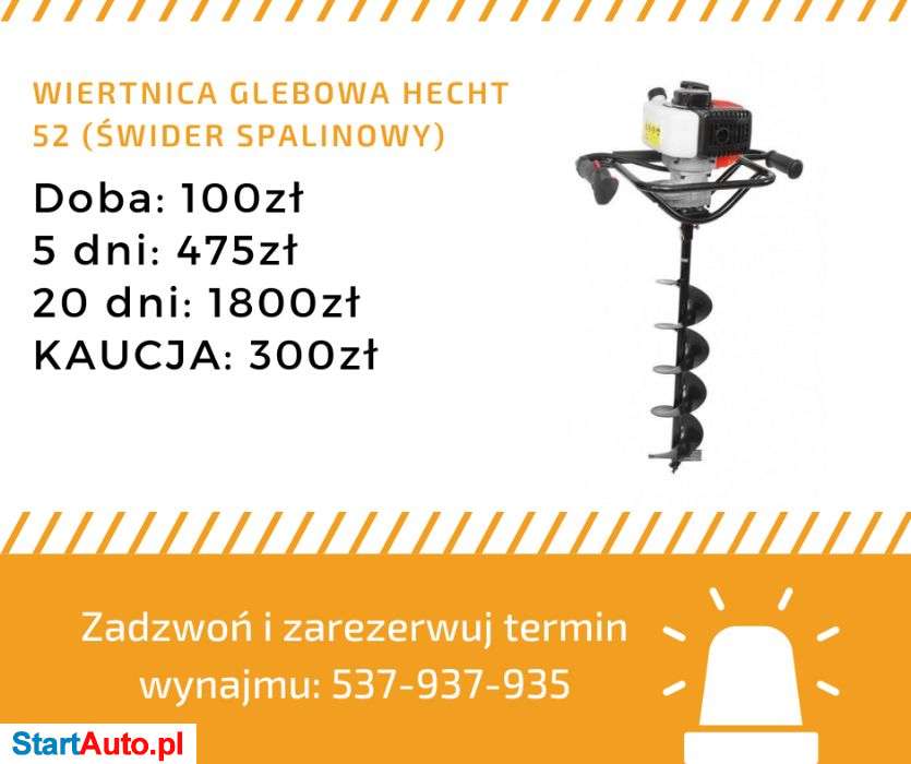 Wertykulator Aerator – Glebogryzarka -Świder Wiertnica Glebowa WYNAJEM