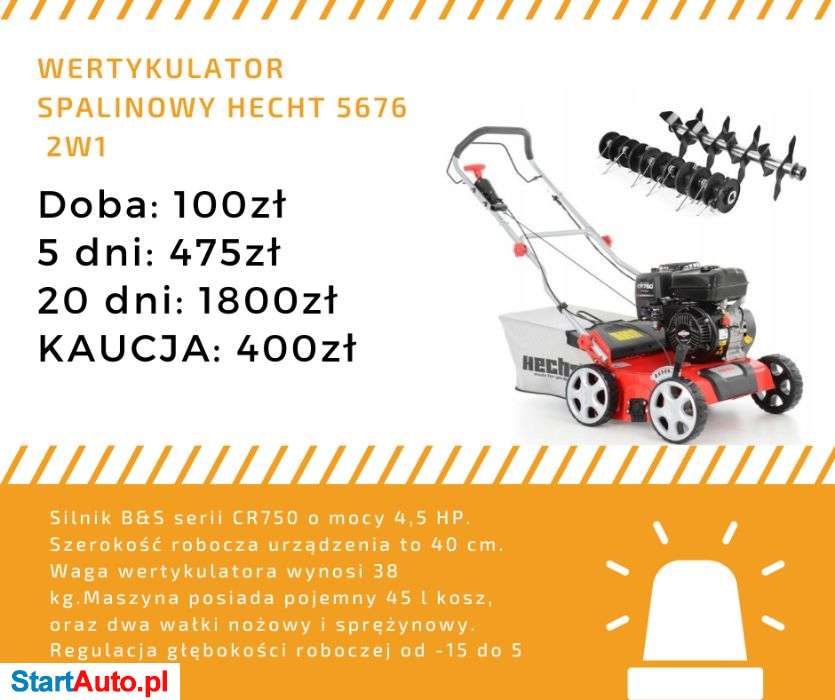 Wertykulator Aerator – Glebogryzarka -Świder Wiertnica Glebowa WYNAJEM