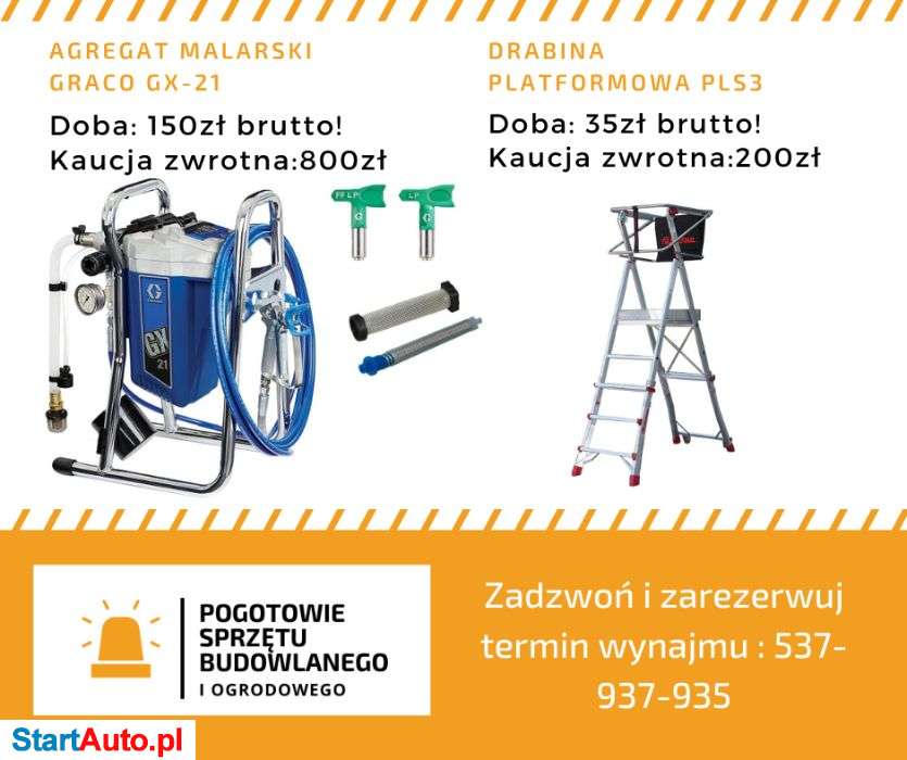 Agregat malarski GRACO GX 21 – Lider na rynku! WYNAJEM