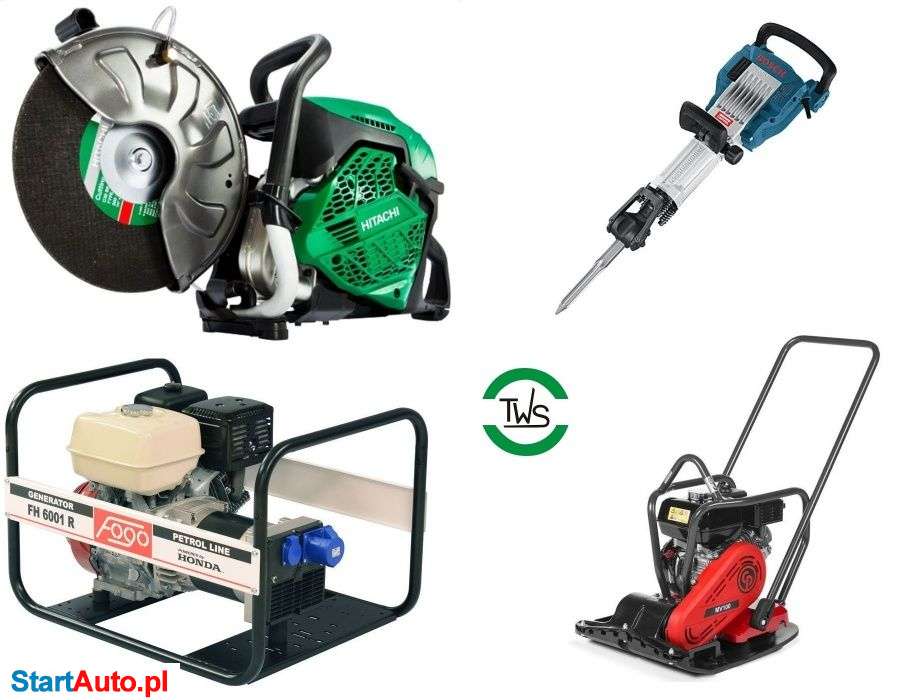 Wypożyczalnia wynajem zagęszczarka skoczek stopa młot kompresor