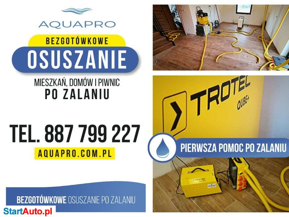 WYNAJEM Osuszacz powietrza Osuszanie po zalaniu pochłaniacz wilgoci