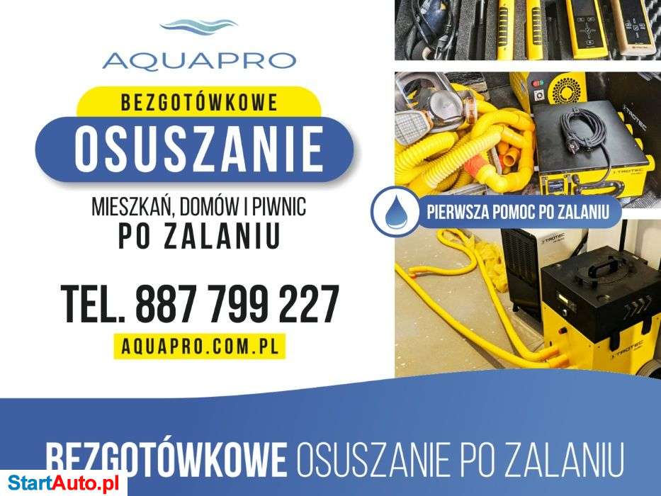 WYNAJEM Osuszacz powietrza Osuszanie po zalaniu pochłaniacz wilgoci