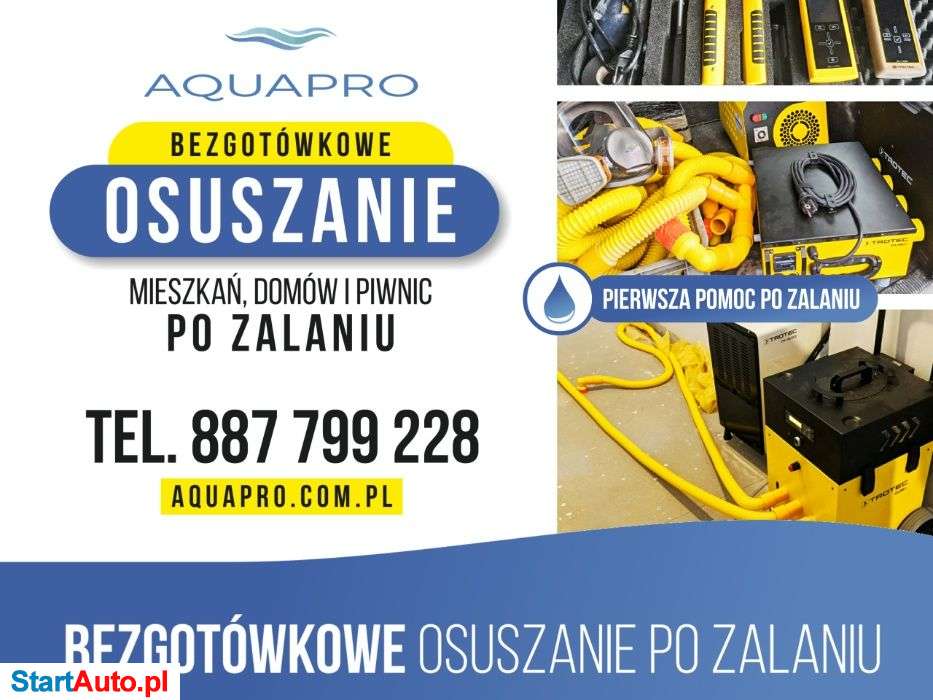 WYNAJEM Osuszacz powietrza Osuszanie po zalaniu pochłaniacz wilgoci