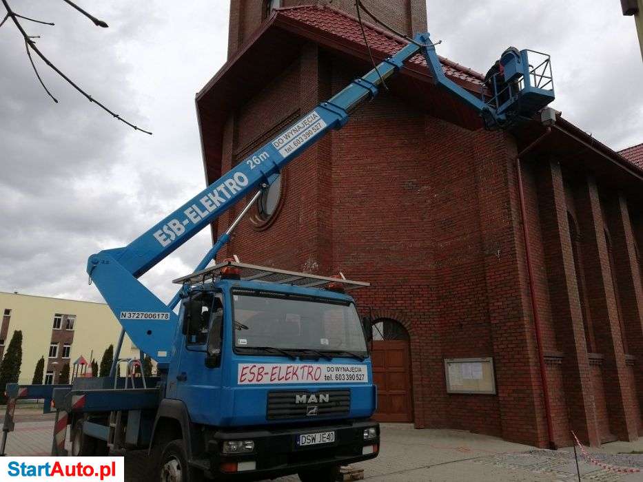Podnośniki koszowe 26m i 20m, Zwyżka, Wynajem Świebodzice, Strzegom, Ś