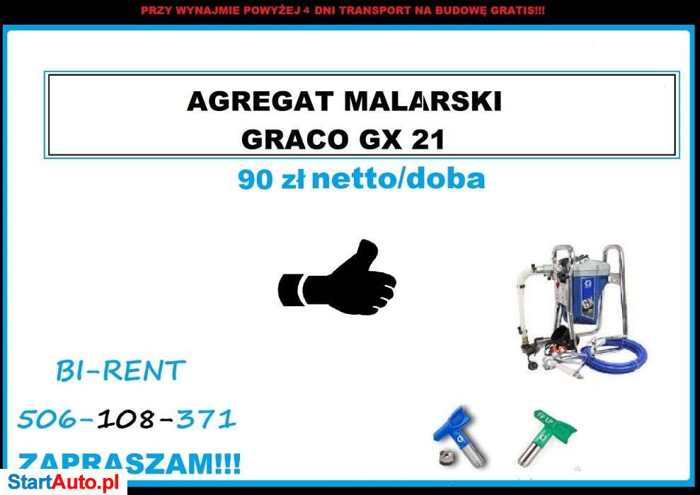 Graco T-max 506 Wynajem Zgierz Łódź Pabianice Stryków Koło Kutno Łask