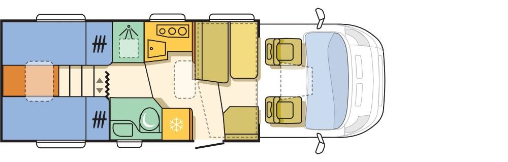Kamper półintegra 5 osób wynajem camperów wypożyczalnia ekamper.pl